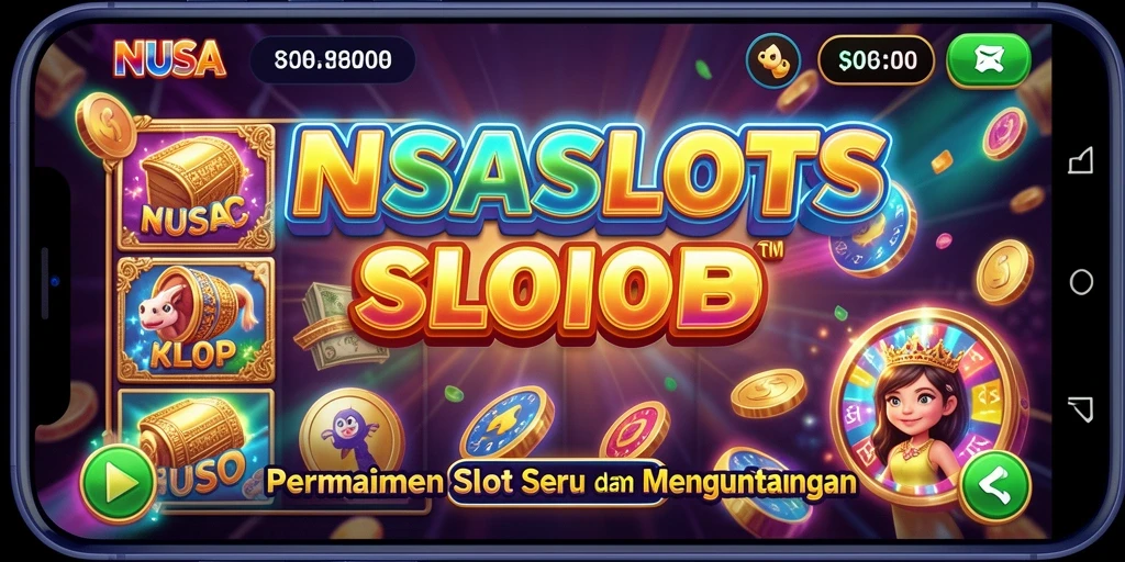Tampilan gameplay menarik dari NUSASLOTS dengan mesin slot yang beragam.