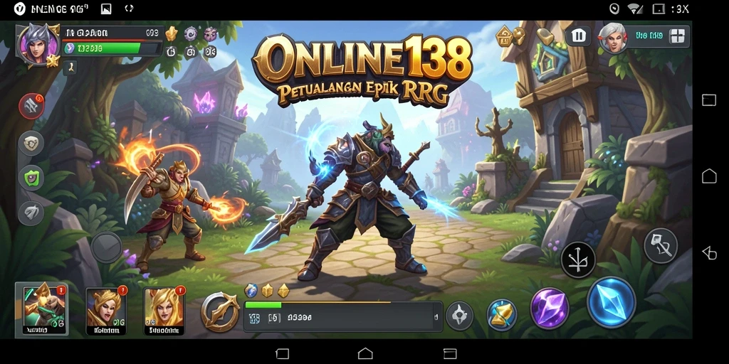 Tampilan seru dari pertarungan dalam game RPG ONLINE138.