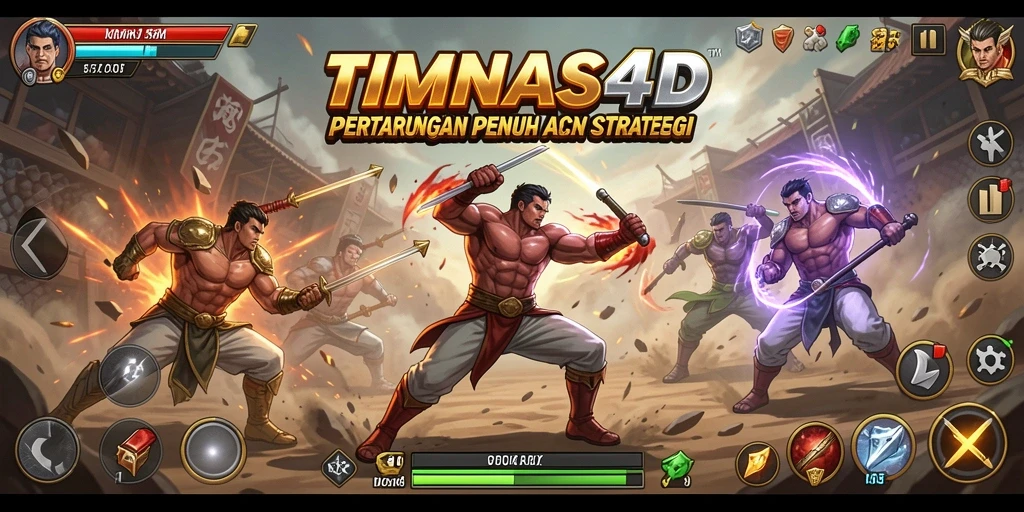Screenshot gameplay TIMNAS4D dengan pertarungan yang mendebarkan.